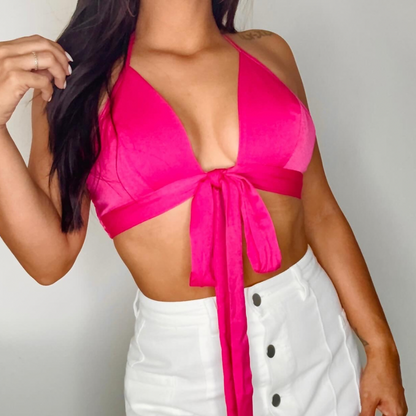 Fuchsia Crop Top