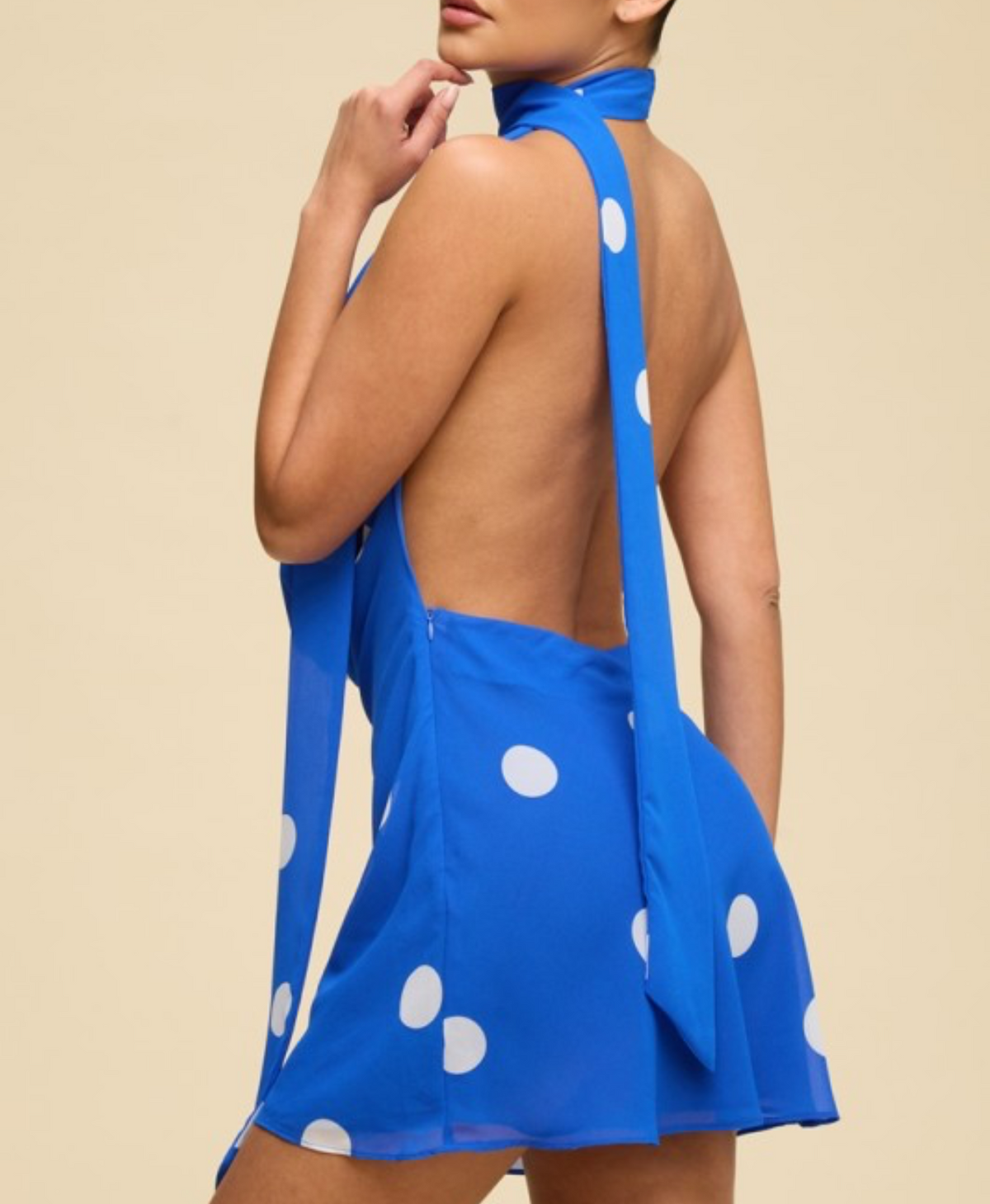 Royal Polka Dot Dress