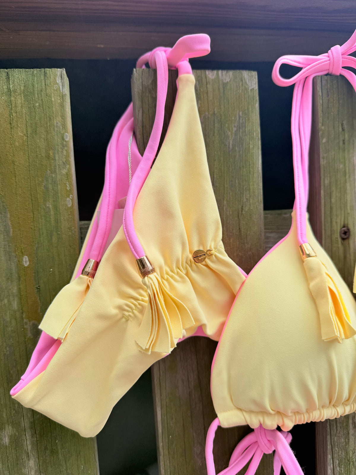 2 in 1 Yellow & Pink Bikini (reversible)