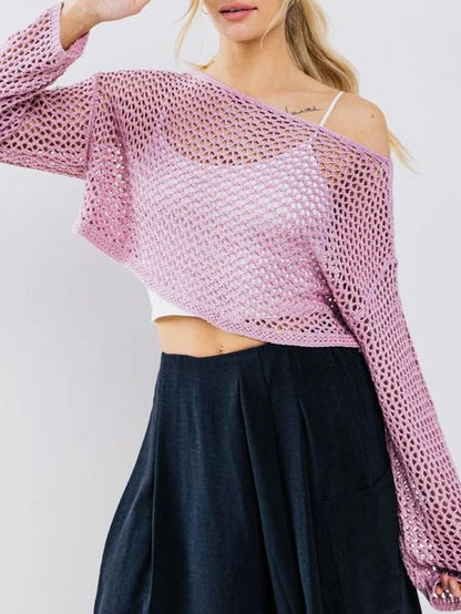 Mauve Crochet Top
